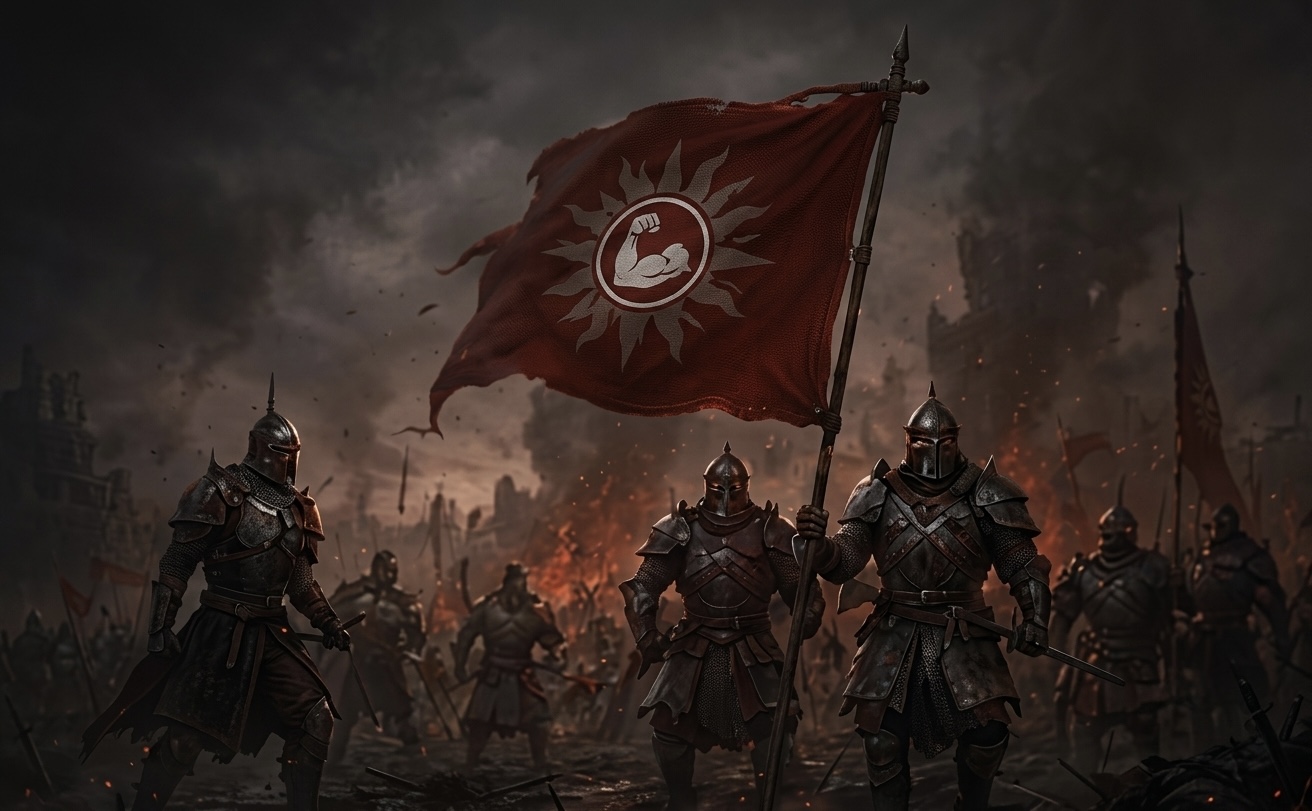 Solaris warband before battle